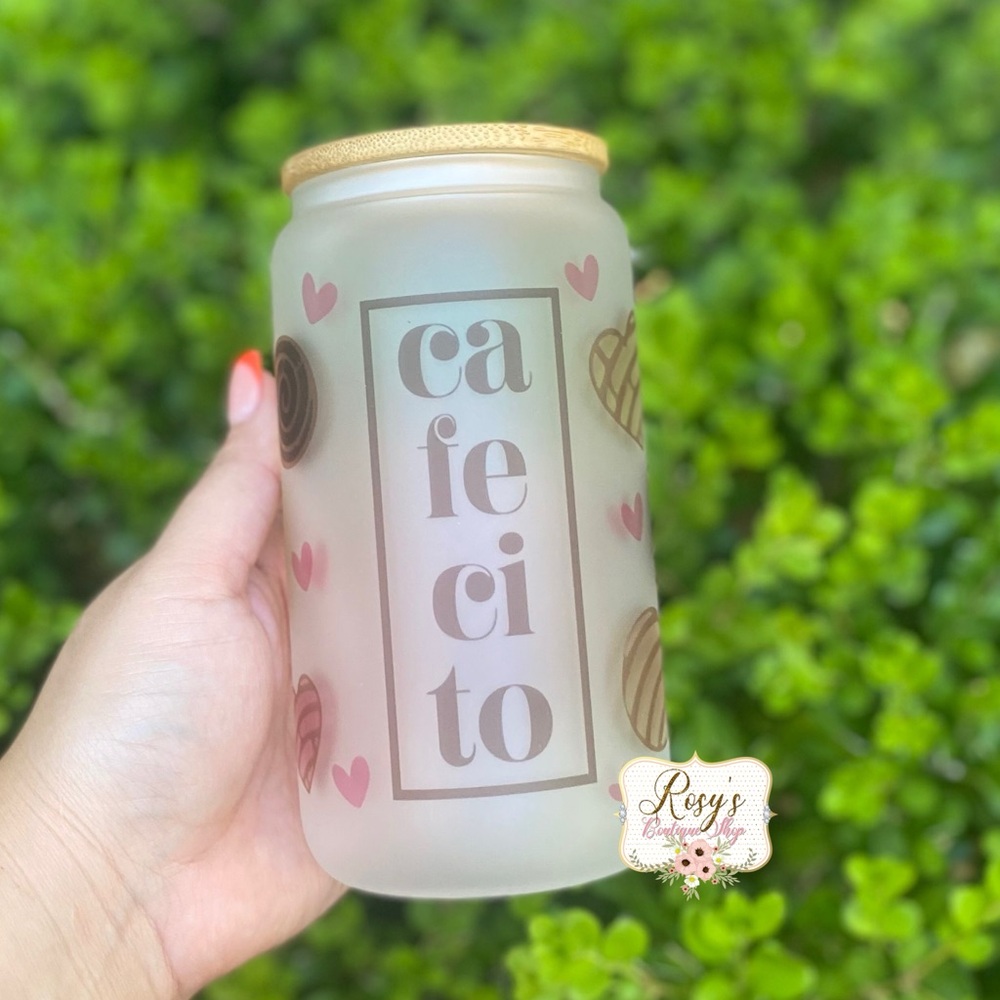 Cafecito Glass Tumbler | Cafecito y Chisme | Libbey Glass cup | Icee Coffee Cup
